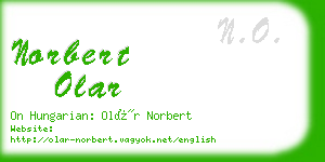 norbert olar business card